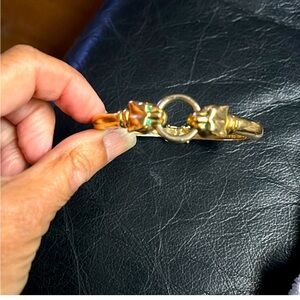 18K Gold Panther with Emeralds Bracelet - Excellent Condition